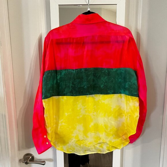 191 Rachel Comey Scotch Shirt in Multi Size 4 Color yellow Pink Green - Picture 5 of 5
